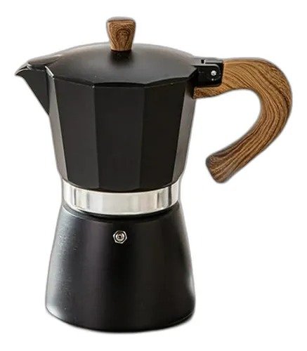 Cafetera Italiana 6 Tazas Expreso Color Negro